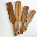 Colher De Louça De Madeira Natural, coador De Teca, Skimmer Especial De Sopa Nano, Colher De Cozinha, Kit De Ferramentas De Cozinha, 1-7Pcs por Conjunto
