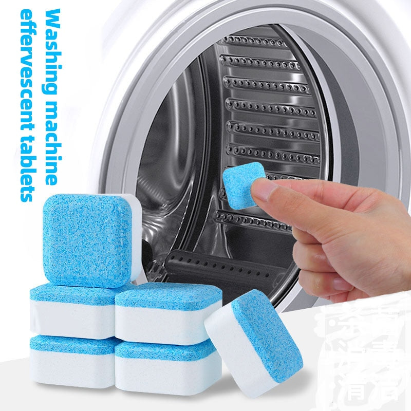 Lavar Máquina Efervescente Detergente Comprimidos, Limpador Doméstico, Comprimidos De Agente De Limpeza Desodorante, Remover Detergente De Sujeira, 3Pcs