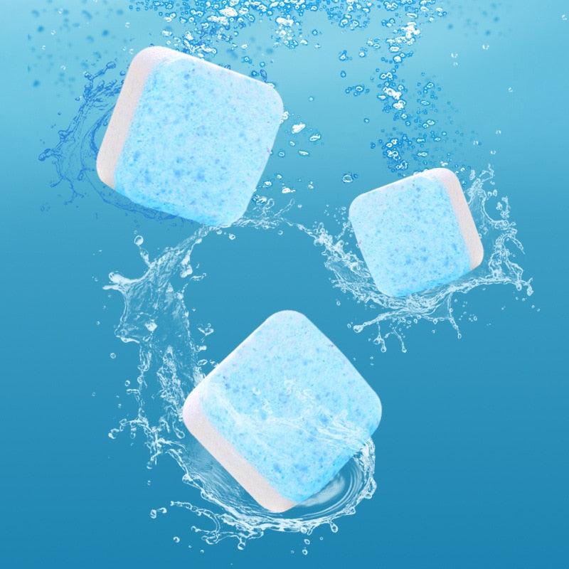 Lavar Máquina Efervescente Detergente Comprimidos, Limpador Doméstico, Comprimidos De Agente De Limpeza Desodorante, Remover Detergente De Sujeira, 3Pcs