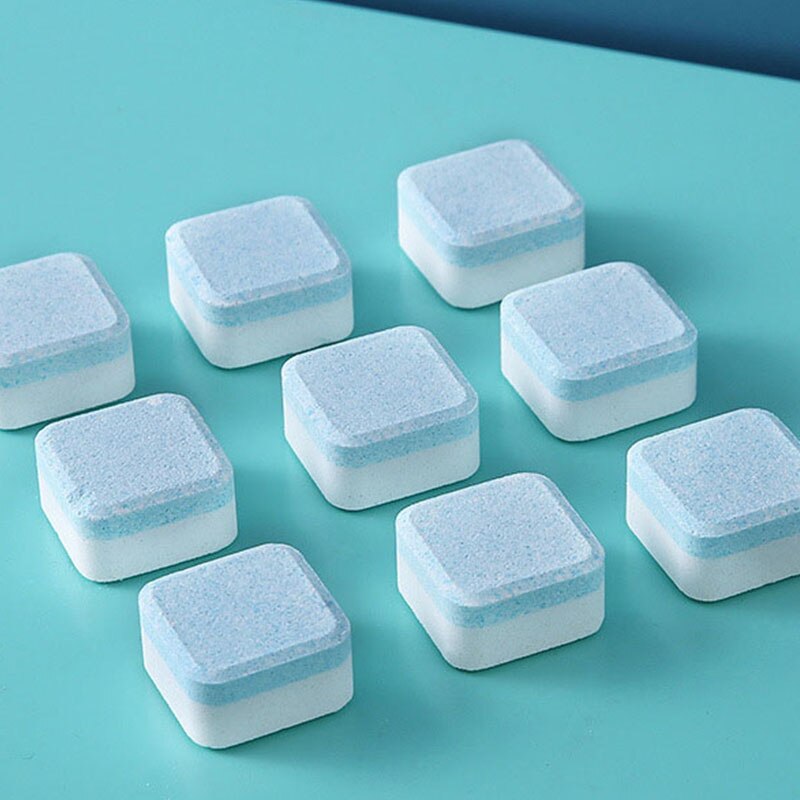 Lavar Máquina Efervescente Detergente Comprimidos, Limpador Doméstico, Comprimidos De Agente De Limpeza Desodorante, Remover Detergente De Sujeira, 3Pcs